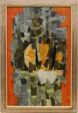 Composition by Louttre.B, 1957, oil on canvas, sold Dec 2023