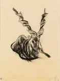 Springbock by Renée Sintenis, ink, sold Dec 2023