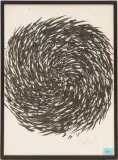 Schwarze Spirale by Günther Uecker, 1985, lithograph, sold Dec 2023