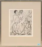 Tanzendes Paar by Jan Wiegers, drypoint, offered Dec 2023