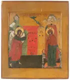 Russisch, Ende 17.Jh by Verkündigung an Maria, tempera, sold Dec 2023