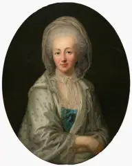 Kopie Bildnis der Marie Madeleine Platzmann by Anton Graff, oil on canvas, sold Dec 2023