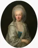 Kopie Bildnis der Marie Madeleine Platzmann by Anton Graff, oil on canvas, sold Dec 2023