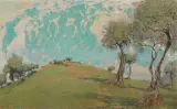 Le chemin du ciel by Philippe Robert, 1920, oil on board, sold Dec 2023