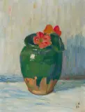 Vase mit Brunnenkresse by Cuno Amiet, 1892, oil on canvas, offered Dec 2023