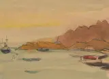 Fahrt nach Indien by Walter Jonas, watercolor, offered Dec 2023