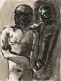 Ohne Titel by Josef Felix Müller, 1984, ink, sold Dec 2023
