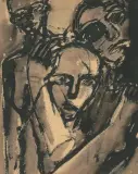 Ohne Titel by Josef Felix Müller, 1986, ink, sold Dec 2023
