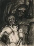 Ohne Titel by Josef Felix Müller, 1984, ink, sold Dec 2023