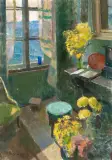 Interieur by Marguerite Frey-Surbek, oil on canvas, sold Dec 2023