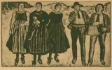 Jour de fête by Edouard Vallet, 1926, etching, offered Dec 2023