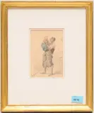 Vater mit Kind by Benjamin d.Ä. Vautier, watercolor, sold Dec 2023
