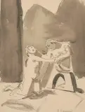 Theaterszene by Maurice Barraud, pencil, offered Dec 2023