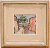 Die Dorfstrasse by Walter Jonas, 1945, oil on board, offered Dec 2023