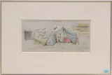 Pferdestall in Wohlen by Rolf Knie, 1979, gouache, sold Dec 2023