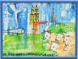 (Fribourg 1950) Zürich by Le Boucher Corpaato, mixed media, sold Dec 2023