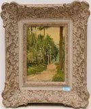 Der Waldweg by Franz K. Opitz, 1993, oil on board, sold Dec 2023