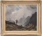 Aufkommender Sturm by Balz Stäger, 1896, oil on canvas, offered Dec 2023