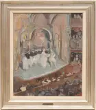 Au théâtre by Benjamin d. J. Vautier, 1918, oil on canvas, sold Dec 2023