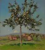 Der Obstbaum by Jakob Wyss, 1911, oil on board, offered Dec 2023