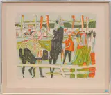 Sattelplatz by Alois Carigiet, 1964, color lithograph, offered Dec 2023