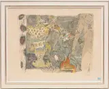 Rokokovase vor weiss by Alois Carigiet, 1969, color lithograph, sold Dec 2023