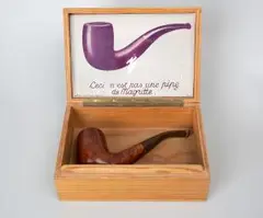 Ceci n'est pas une pipe de Magritte + Stefan Wewerka by Timm Ulrichs, multiple, sold Mar 2025