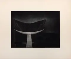 Two slices of watermelon by Yōzō Hamaguchi, 1954, mezzotint, sold Sep 2025