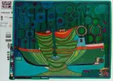 Look at it on a rainy day by Friedensreich Hundertwasser, 1971, screenprint, sold Mar 2026