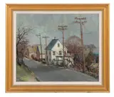 Bradford St. P-town by Frank Milby, oil on canvas, sold Jan 2023