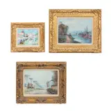 mid to late 20th century by Three John Clymer, oil on canvas Impressionistic landscape paintings, sold Jan 2023