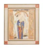 Pour le Chant des e'toiles by Kristoff L., mixed media on canvas, sold Jan 2023