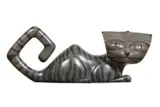 Untitled by J. Keith, bronze recumbent cat, sold Jan 2023