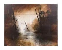 Massae Creek #7 by John Folsom, 2003, gelatin silver print on board with oil and wax medium, sold Jan 2023