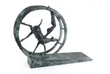 In Search of Myself by Thomas Ostenberg, 2021, bronze sculpture, sold Jan 2023