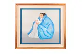 Seated Woman by R. C. Gorman, 1986, lithograph, sold Feb 2023