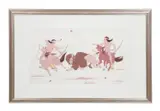 Houser (American 1914-1994) by Allan Capron, gouache and mixed media on paper, sold Feb 2023