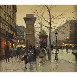 Untitled (Rainy Days) by Eugène Galien-Laloue, gouache, sold Jul 2022