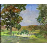 Untitled by Bertram Hartman, oil on canvas, sold Jul 2022