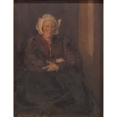 Portrait of a Woman by Mary Vanderveer, oil on canvas, sold Jul 2022