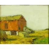 Untitled by Bruce Crane, oil on canvas board, sold Jul 2022