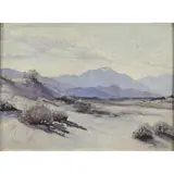 Untitled (Landscape) by John Hilton, oil on canvas board, sold Jul 2022