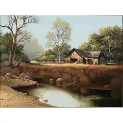 Untitled by Gene Speck, oil on board, sold Jul 2022