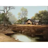 Untitled by Gene Speck, oil on board, sold Jul 2022