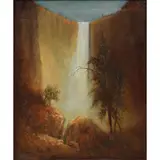 Bridal Veil Falls by Edward Rufus Hill, oil on canvas, sold Jul 2022