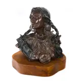Bust of a Woman by Nancy Mclaughlin, 1974, bronze sculpture, sold Jul 2022