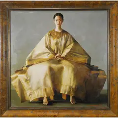 Seated Beauty by Lu Jian Jun, giclee, sold Jul 2022