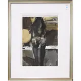 Seated Woman by Kim Frohsin, lithograph, sold Jul 2022