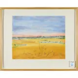 Landscape by Jane Freilicher, 1999, etching with aquatint, sold Jul 2022