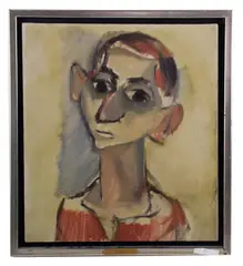 (German by Karl Hofer, circa 1920, oil on canvas, sold Jan 2025